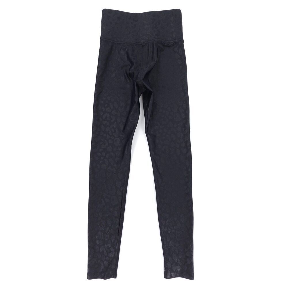 CARBON38 High Rise 7/8 Leggings Leopard Takara Shine Black Minimal Athleisure XS